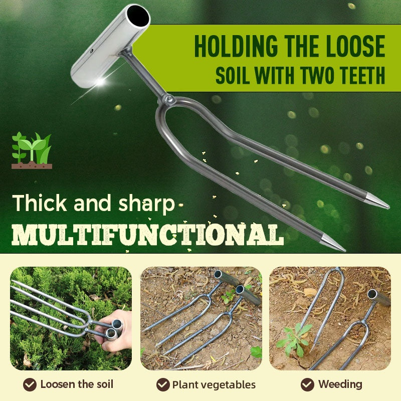 🌱 LIMITED‑TIME 50% OFF! ⚡ Compact 2‑Tooth Garden Weed Puller – Sharp Prongs, Sturdy Iron, Hand‑Held ✨