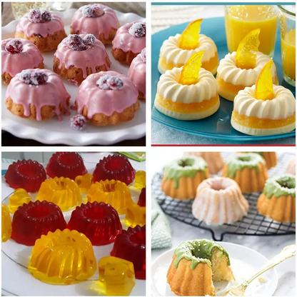 Silicone Donut-Style Baking Cups – Food-Grade BPA-Free, Non-Stick Easy Release & Heat/Cold Resistant – Reusable Eco-Friendly Baking Essential ✨
