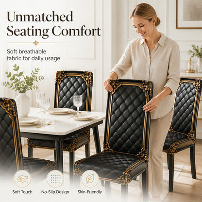 🪑 ✨ Washable Stretch Chair Cover – Baroque Gilded Print, High‑Density Elastic Fabric ✨