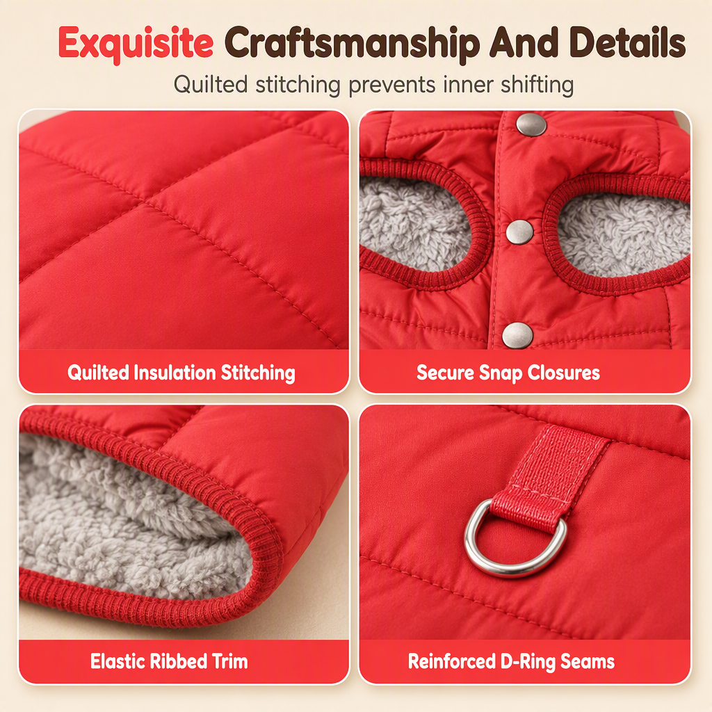 🐕 Save 50%! 🧥 Hooded Dog Coat – Fleece‑lined, windproof & built‑in harness ✨
