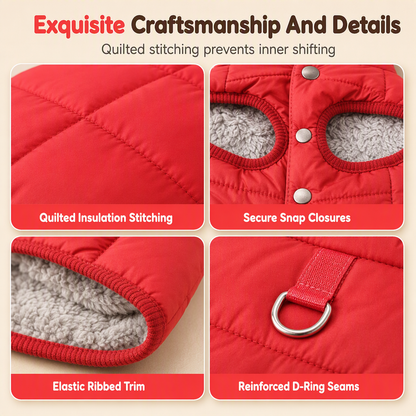 🐕 Save 50%! 🧥 Hooded Dog Coat – Fleece‑lined, windproof & built‑in harness ✨