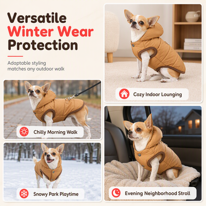 🐕 Save 50%! 🧥 Hooded Dog Coat – Fleece‑lined, windproof & built‑in harness ✨