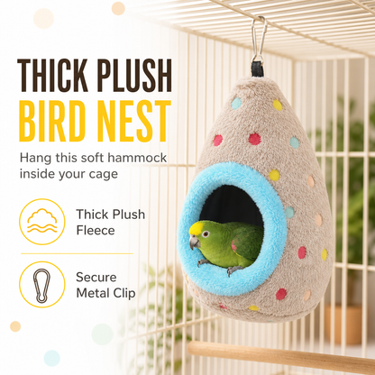 📢📢40% OFF !! ⏰ Hanging Bird Nest Hammock – Warm cotton & egg‑shaped comfort ✨