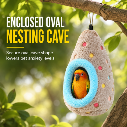 📢📢40% OFF !! ⏰ Hanging Bird Nest Hammock – Warm cotton & egg‑shaped comfort ✨