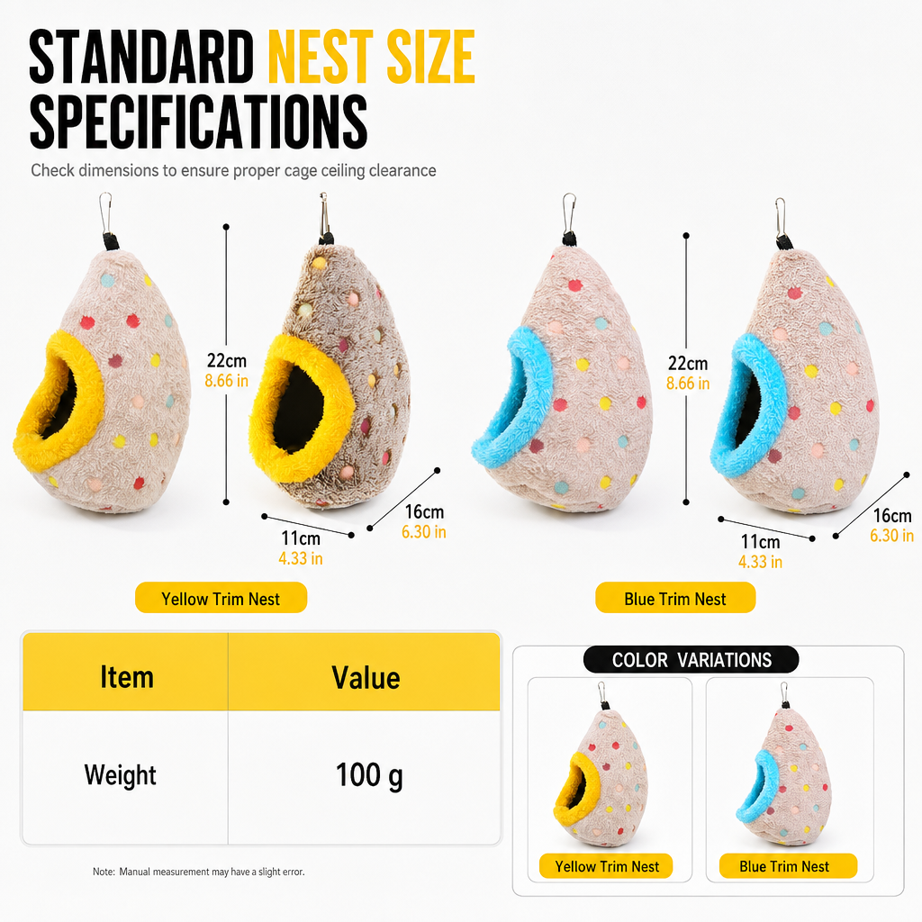 📢📢40% OFF !! ⏰ Hanging Bird Nest Hammock – Warm cotton & egg‑shaped comfort ✨
