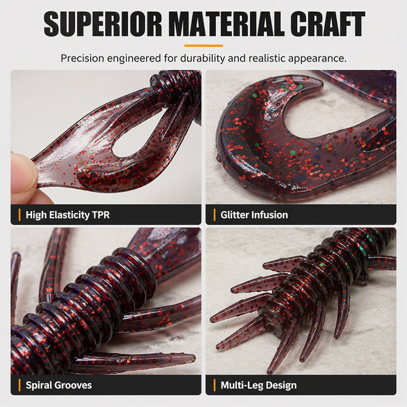 🎣 Realistic Shrimp Soft Lures – Floating & lifelike action ✨