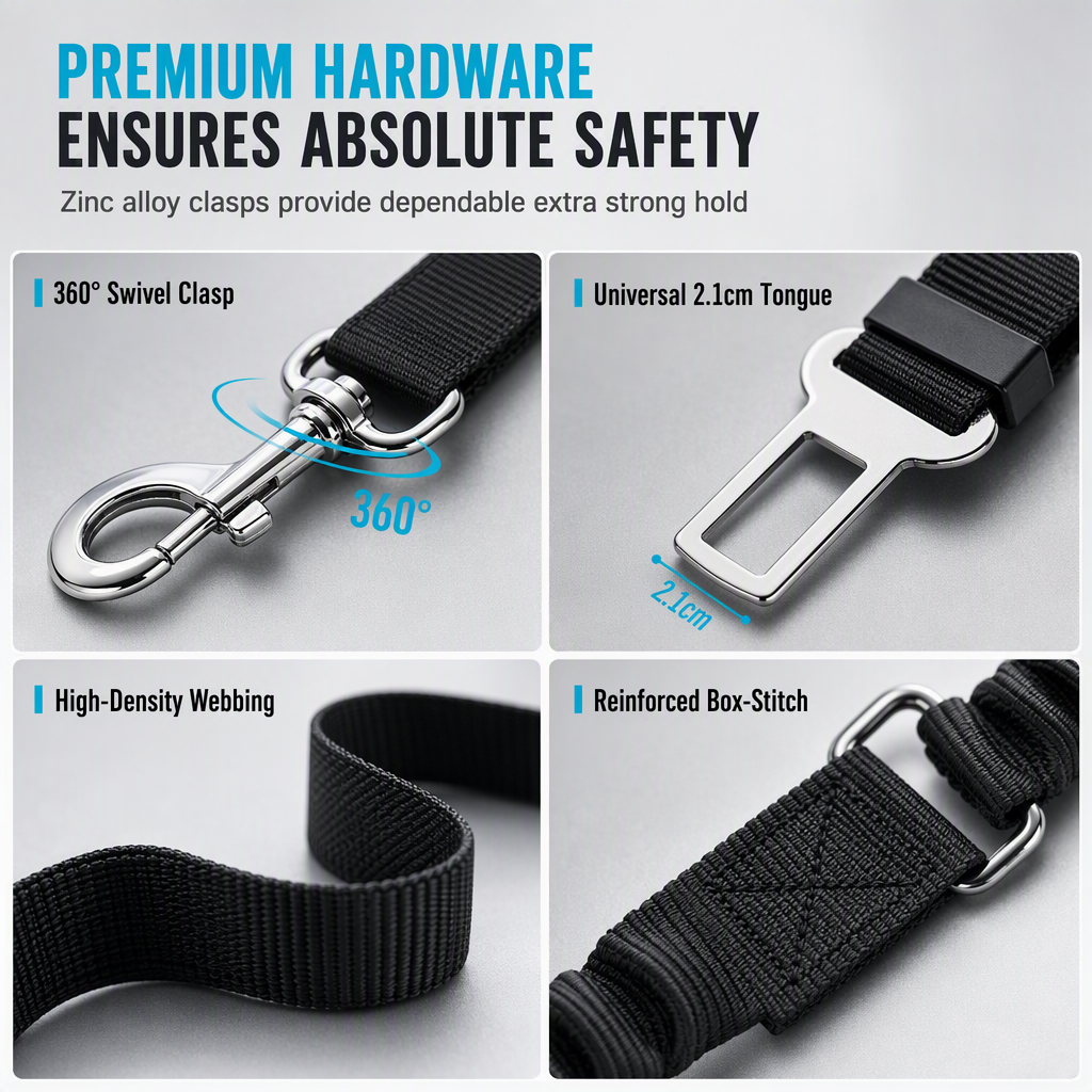 ⏰Elastic Nylon Dog Car Safety Harness