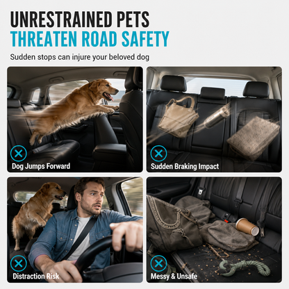 ⏰Elastic Nylon Dog Car Safety Harness