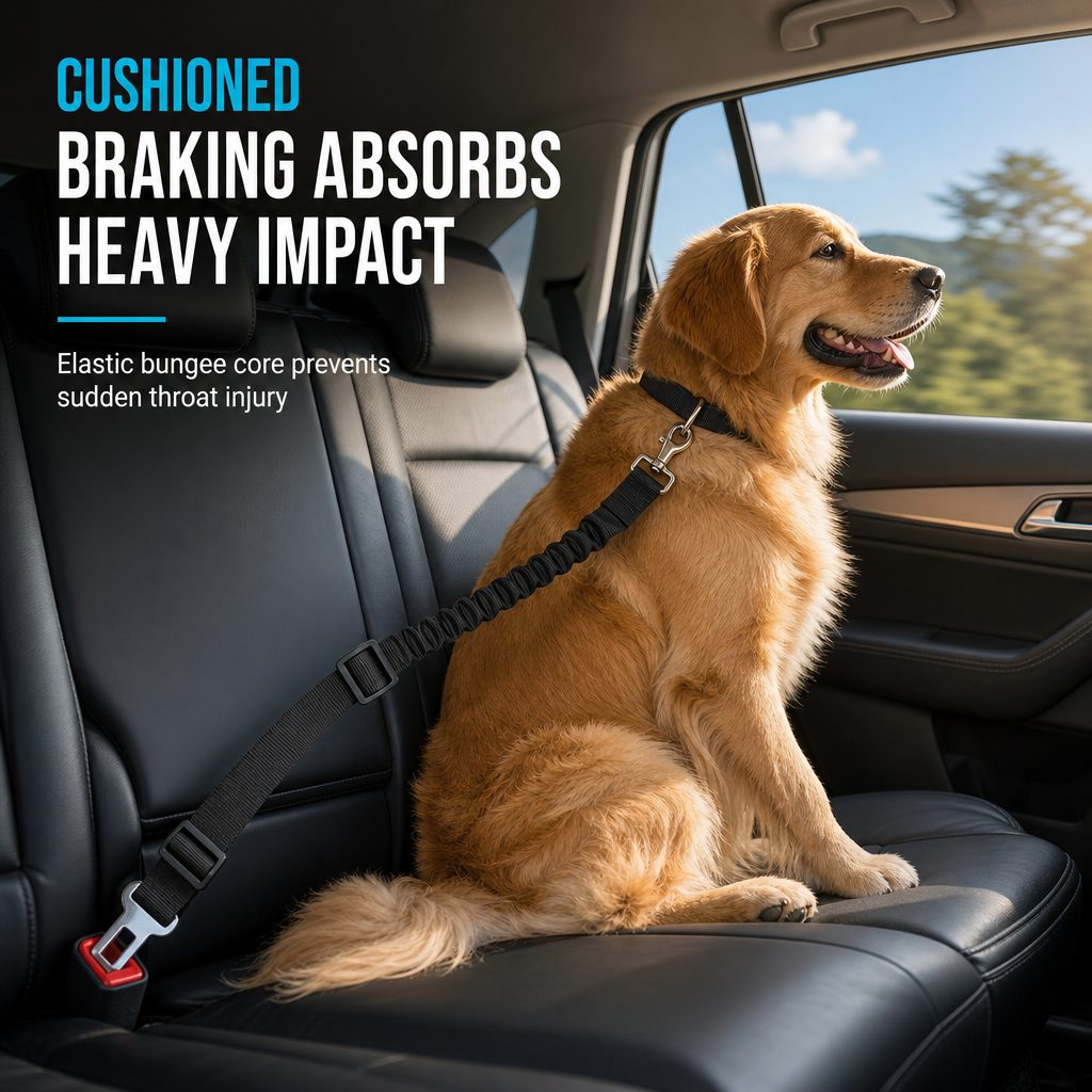 ⏰Elastic Nylon Dog Car Safety Harness