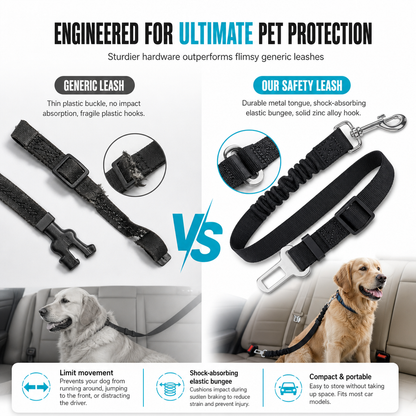 ⏰Elastic Nylon Dog Car Safety Harness