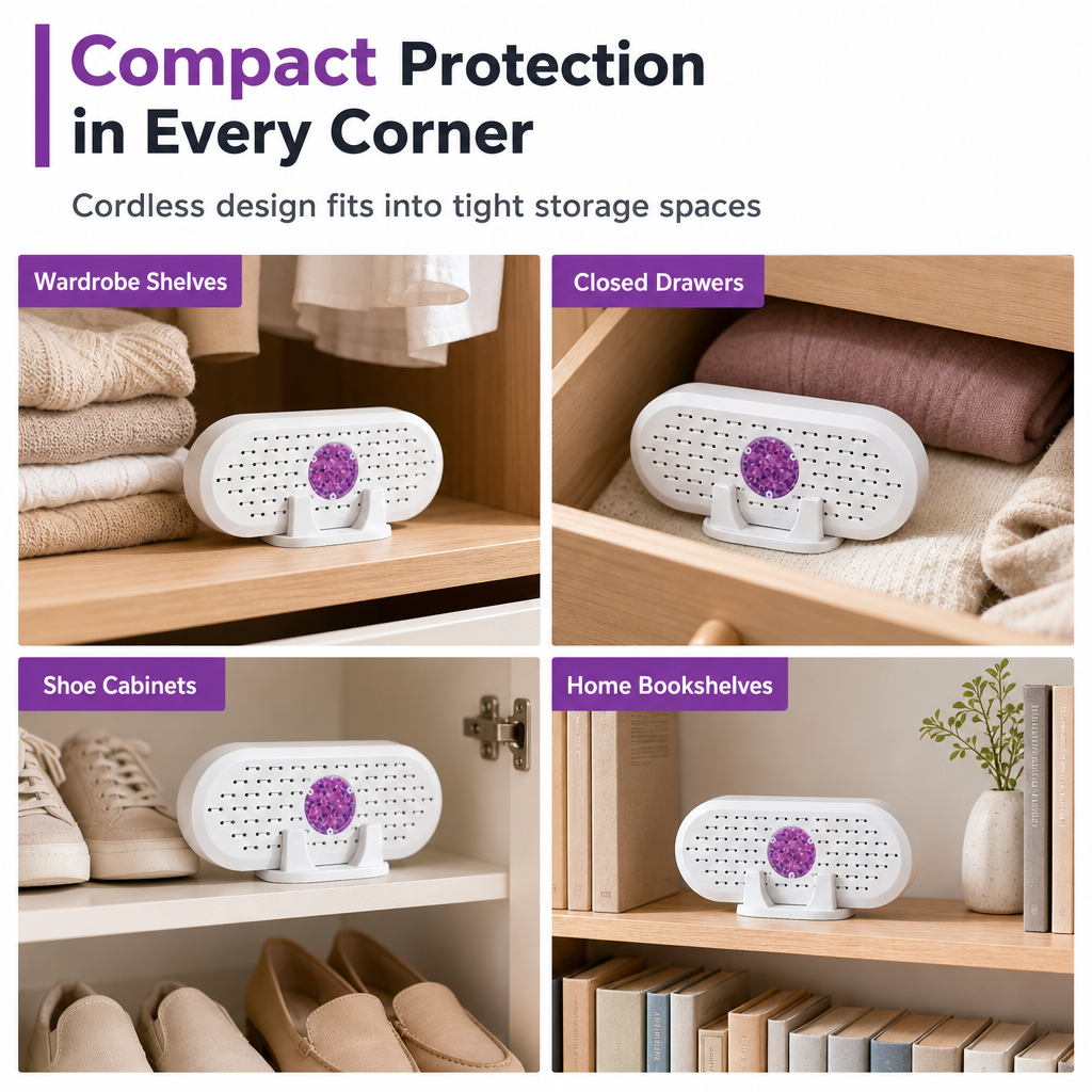 💧 50% Off Now ✨ Mini Reusable Dehumidifier — Silica Gel Beads & USB Drying ♻️