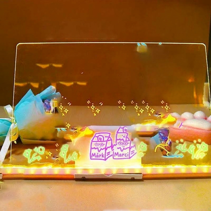 🔥50% OFF!!📢🎨 Glowing Acrylic Drawing Board – LED-Lit Display, Wipe & Redraw, Creative Desk Art That Glows 🖍️✨