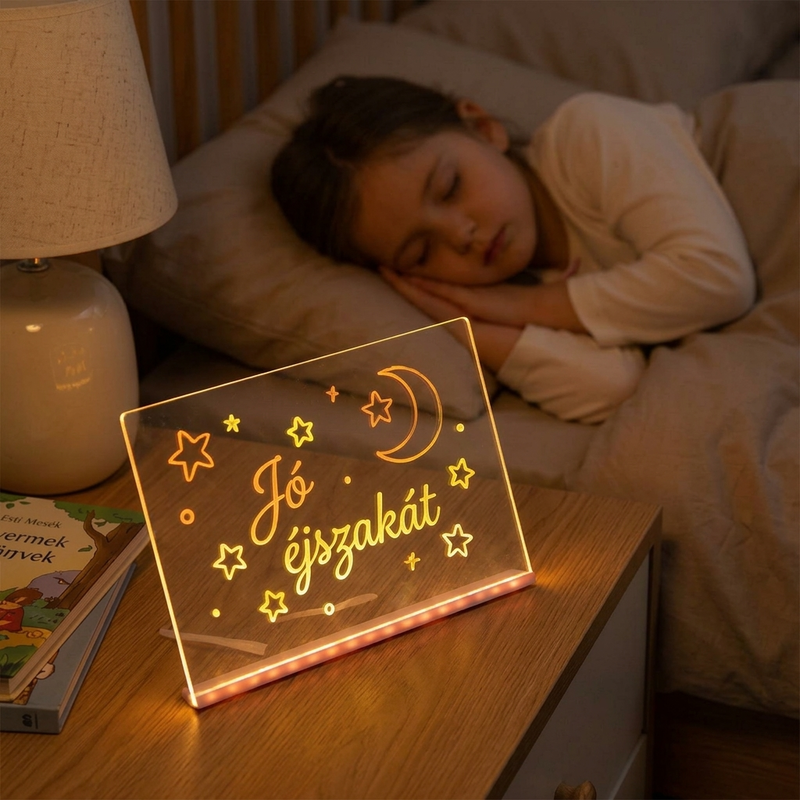 🔥50% OFF!!📢🎨 Glowing Acrylic Drawing Board – LED-Lit Display, Wipe & Redraw, Creative Desk Art That Glows 🖍️✨