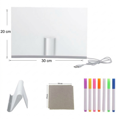 🔥50% OFF!!📢🎨 Glowing Acrylic Drawing Board – LED-Lit Display, Wipe & Redraw, Creative Desk Art That Glows 🖍️✨