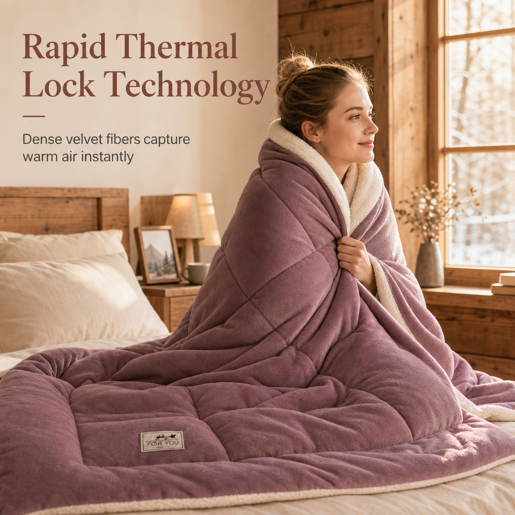 ✨ Thick Warm Milk Velvet Winter Comforter & Ultra-Soft Fleece Duvet Insert – Rapid 3-Second Thermal Lock, Zero-Pressure Down-Alternative Loft, Masterful Box-Quilted Anti-Shift Construction & Silky Anti-Static Touch – 3 Sizes 4 Colors ❄️