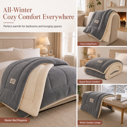 ✨ Thick Warm Milk Velvet Winter Comforter & Ultra-Soft Fleece Duvet Insert – Rapid 3-Second Thermal Lock, Zero-Pressure Down-Alternative Loft, Masterful Box-Quilted Anti-Shift Construction & Silky Anti-Static Touch – 3 Sizes 4 Colors ❄️