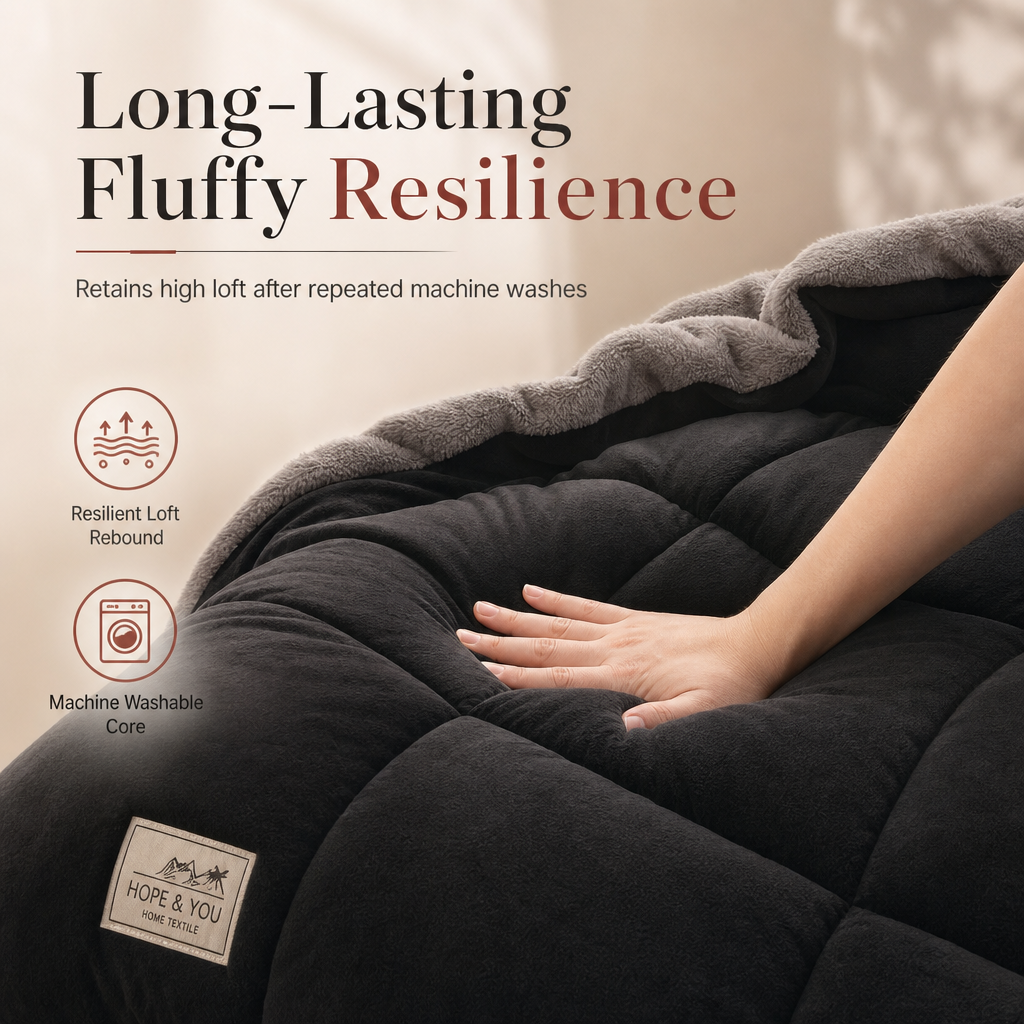 ✨ Thick Warm Milk Velvet Winter Comforter & Ultra-Soft Fleece Duvet Insert – Rapid 3-Second Thermal Lock, Zero-Pressure Down-Alternative Loft, Masterful Box-Quilted Anti-Shift Construction & Silky Anti-Static Touch – 3 Sizes 4 Colors ❄️