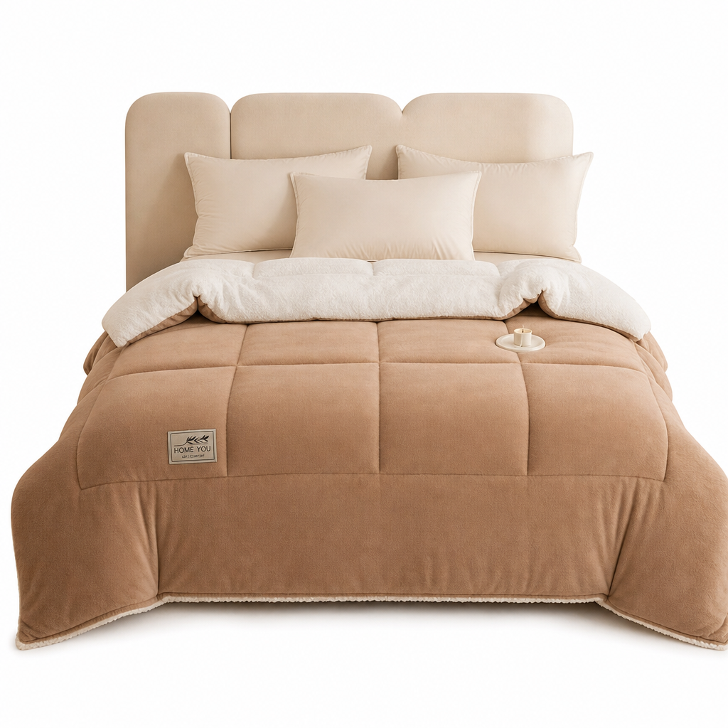 ✨ Thick Warm Milk Velvet Winter Comforter & Ultra-Soft Fleece Duvet Insert – Rapid 3-Second Thermal Lock, Zero-Pressure Down-Alternative Loft, Masterful Box-Quilted Anti-Shift Construction & Silky Anti-Static Touch – 3 Sizes 4 Colors ❄️