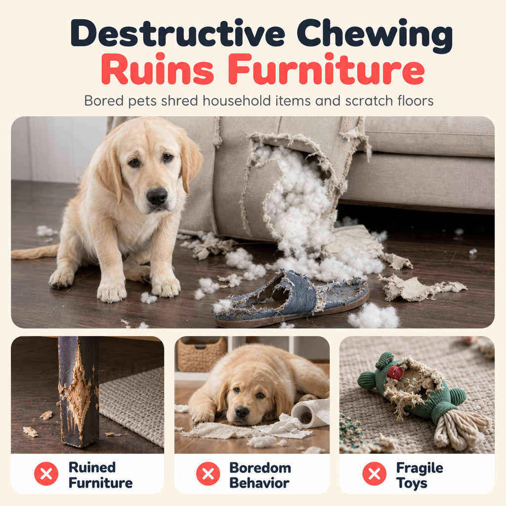 🐶 Durable TPR Bone Shaped Dog Chew Toy – Tough, Textured, Interactive ✨