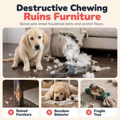 🐶 Durable TPR Bone Shaped Dog Chew Toy – Tough, Textured, Interactive ✨