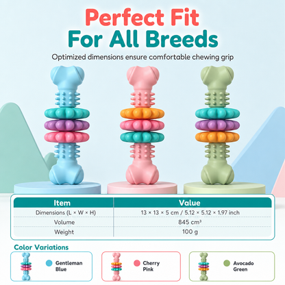 🐶 Durable TPR Bone Shaped Dog Chew Toy – Tough, Textured, Interactive ✨