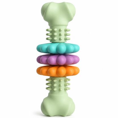 🐶 Durable TPR Bone Shaped Dog Chew Toy – Tough, Textured, Interactive ✨
