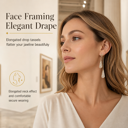 ⚡ Women's Dual Wear Zircon Tassel Earrings – Shiny, Elegant, Convertible 💫