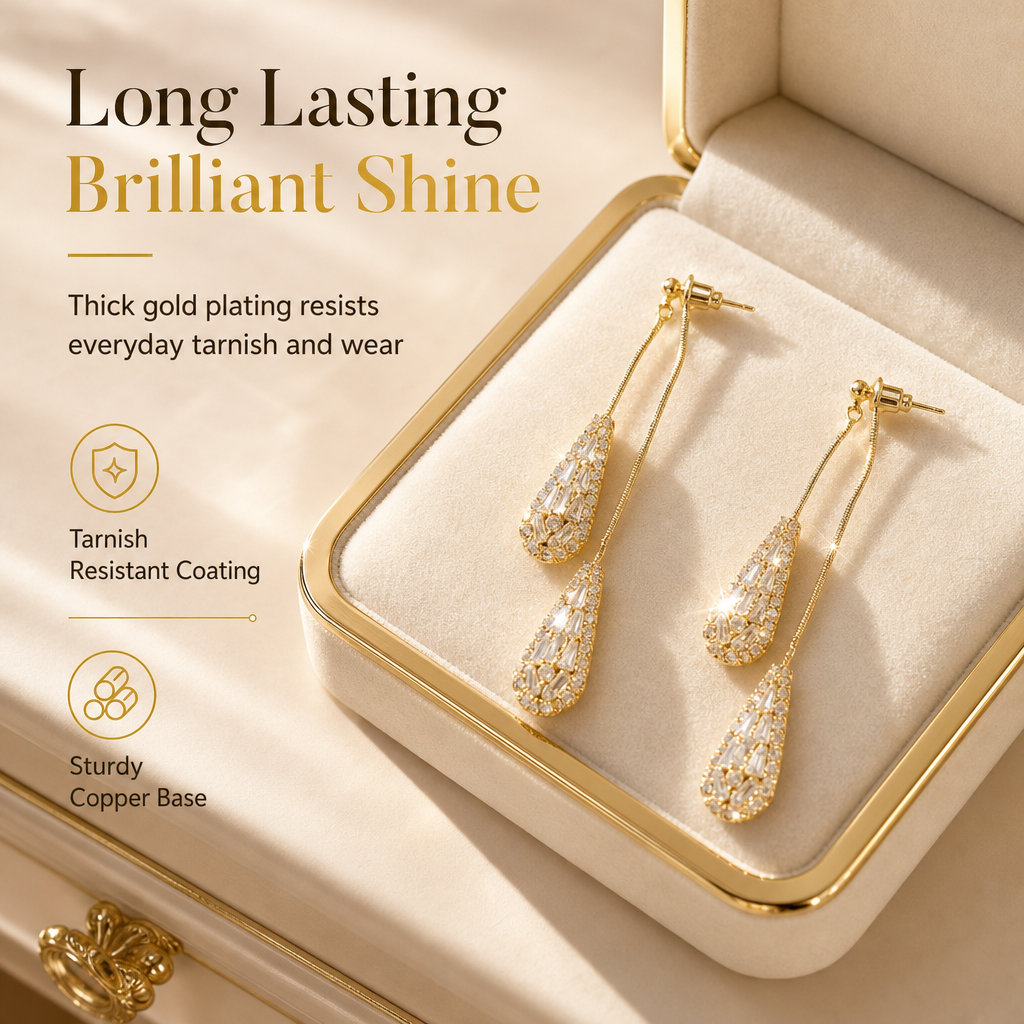 ⚡ Women's Dual Wear Zircon Tassel Earrings – Shiny, Elegant, Convertible 💫