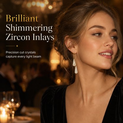 ⚡ Women's Dual Wear Zircon Tassel Earrings – Shiny, Elegant, Convertible 💫