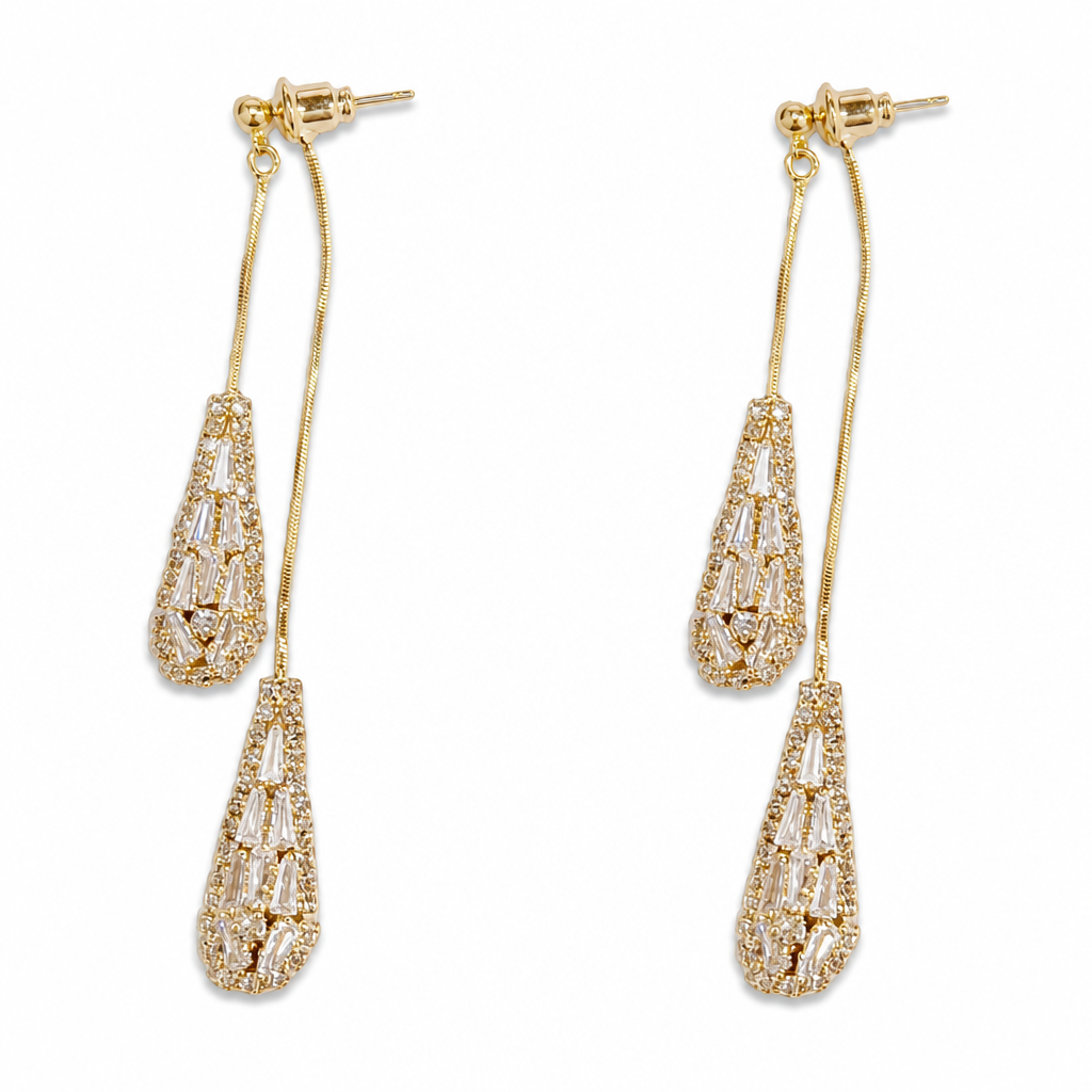 ⚡ Women's Dual Wear Zircon Tassel Earrings – Shiny, Elegant, Convertible 💫