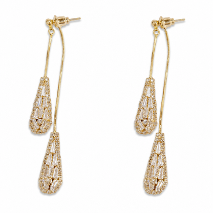 ⚡ Women's Dual Wear Zircon Tassel Earrings – Shiny, Elegant, Convertible 💫