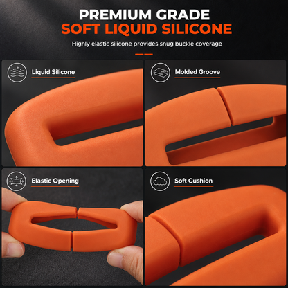 📢 BUY 1 GET 1 FREE! ✨ Universal Silicone Seat Belt Buckle Cover – Anti-collision, Anti-scratch, Noise Reduction 🚗
