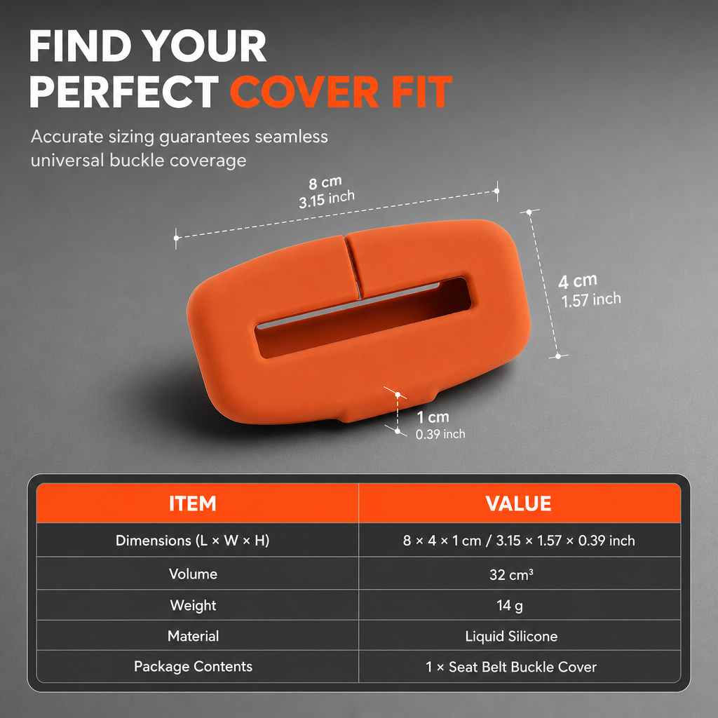 📢 BUY 1 GET 1 FREE! ✨ Universal Silicone Seat Belt Buckle Cover – Anti-collision, Anti-scratch, Noise Reduction 🚗