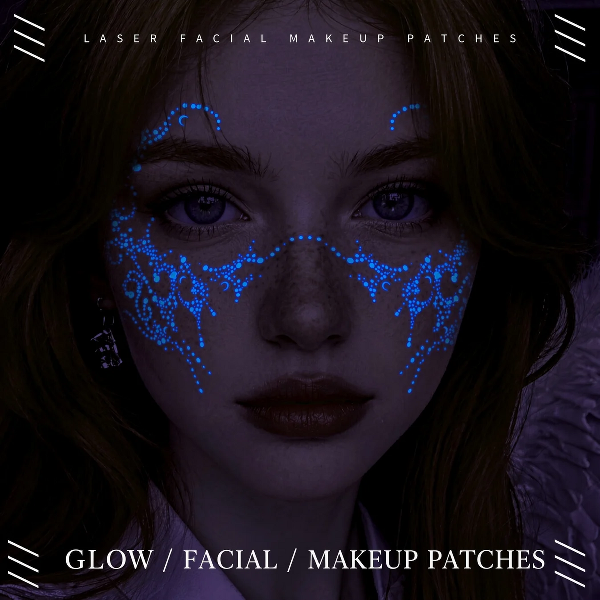📢 BUY 1 GET 1 FREE !! ✨ Halloween Luminous Face Tattoo Stickers – Glow In Dark, Waterproof, Easy Apply 🎃