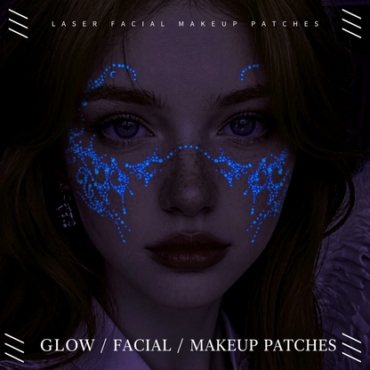 📢 BUY 1 GET 1 FREE !! ✨ Halloween Luminous Face Tattoo Stickers – Glow In Dark, Waterproof, Easy Apply 🎃