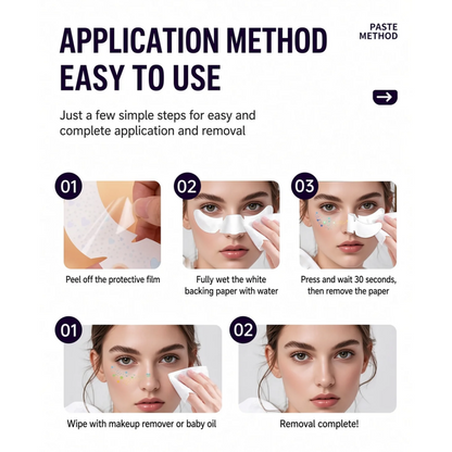 📢 BUY 1 GET 1 FREE !! ✨ Halloween Luminous Face Tattoo Stickers – Glow In Dark, Waterproof, Easy Apply 🎃