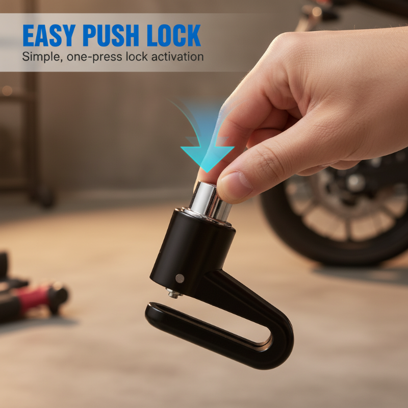⚙️ Heavy-Duty Disc Brake Lock – Anti-pick, Sturdy, Easy-lock 🛵