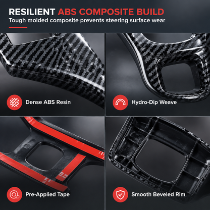 🚛 LIMITED-TIME 50% OFF! ✨ Steering Wheel Trim Cover For RAM Trucks – Carbon Look, Scratch-proof, Snap-on 🛠️