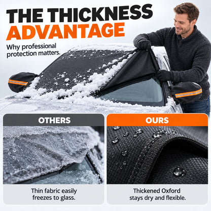 ✨ Thickened Oxford Windshield Cover – Windproof, All-Season, Secure Fit ☀️