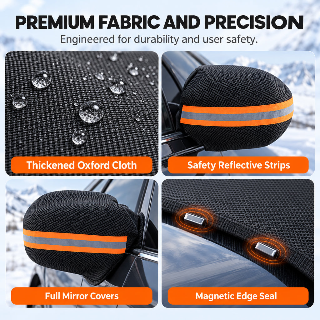 ✨ Thickened Oxford Windshield Cover – Windproof, All-Season, Secure Fit ☀️