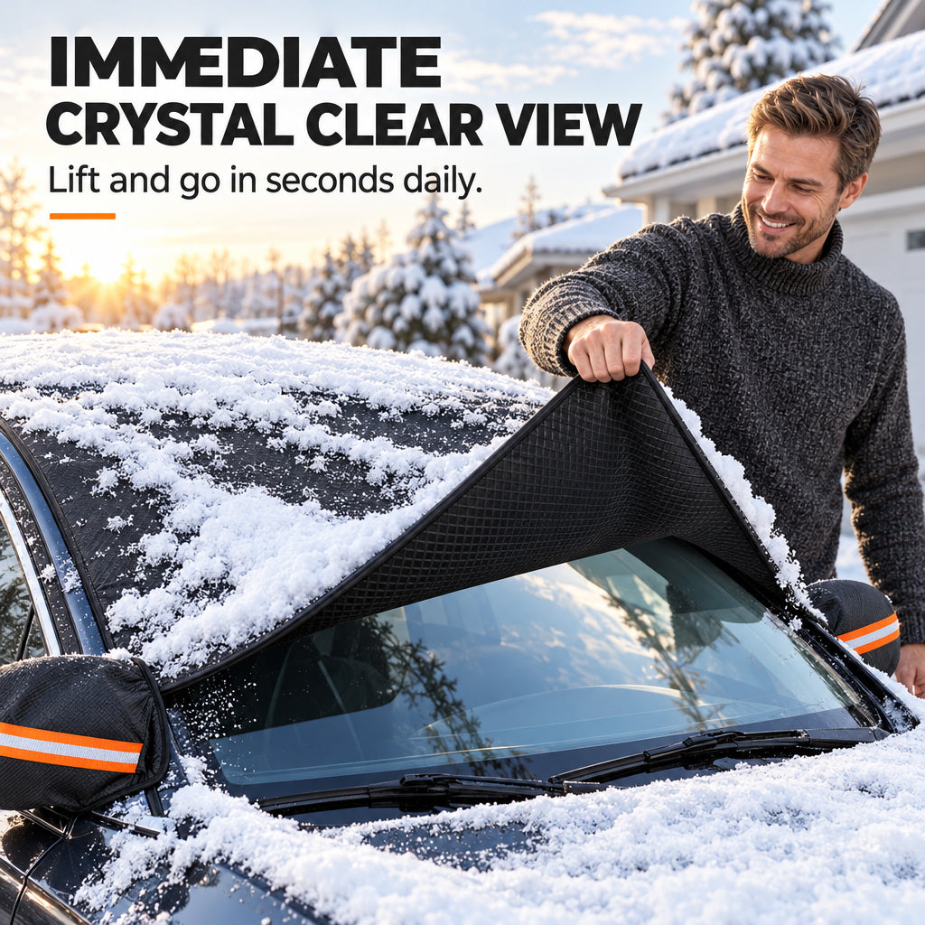 ✨ Thickened Oxford Windshield Cover – Windproof, All-Season, Secure Fit ☀️