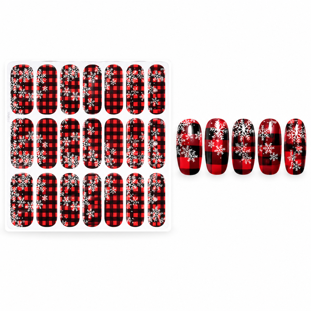 📢📢50% OFF !! ⏰ Christmas Glitter Nail Wraps – Waterproof, luminous & nail file included ✨