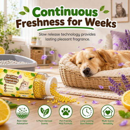 🐾 Cat Litter Deodorizing Granules – Easy Sprinkle-On Odor Control in Five Fresh Scents 🌿🏠