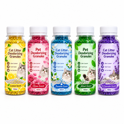 🐾 Cat Litter Deodorizing Granules – Easy Sprinkle-On Odor Control in Five Fresh Scents 🌿🏠