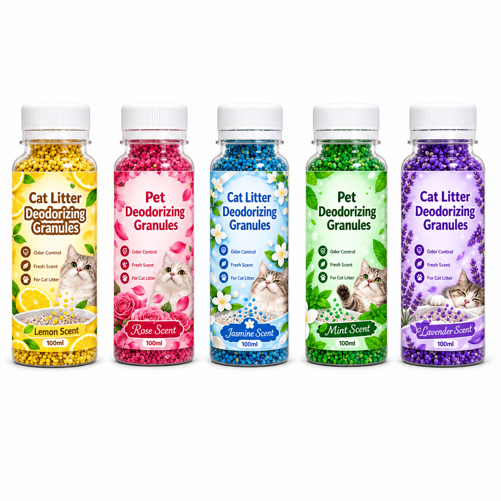 🐾 Cat Litter Deodorizing Granules – Easy Sprinkle-On Odor Control in Five Fresh Scents 🌿🏠