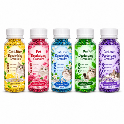 🐾 Cat Litter Deodorizing Granules – Easy Sprinkle-On Odor Control in Five Fresh Scents 🌿🏠