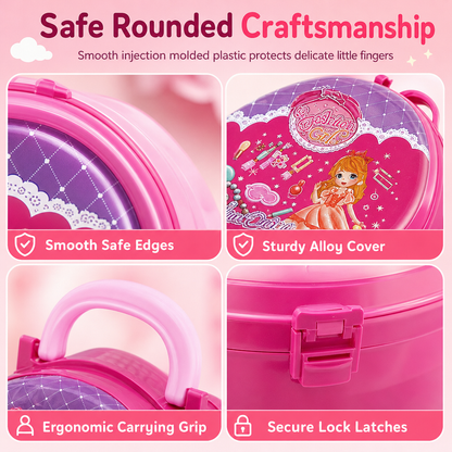 🧳 Kids' Pretend Makeup Vanity Suitcase – Portable dress-up fun for girls ✨
