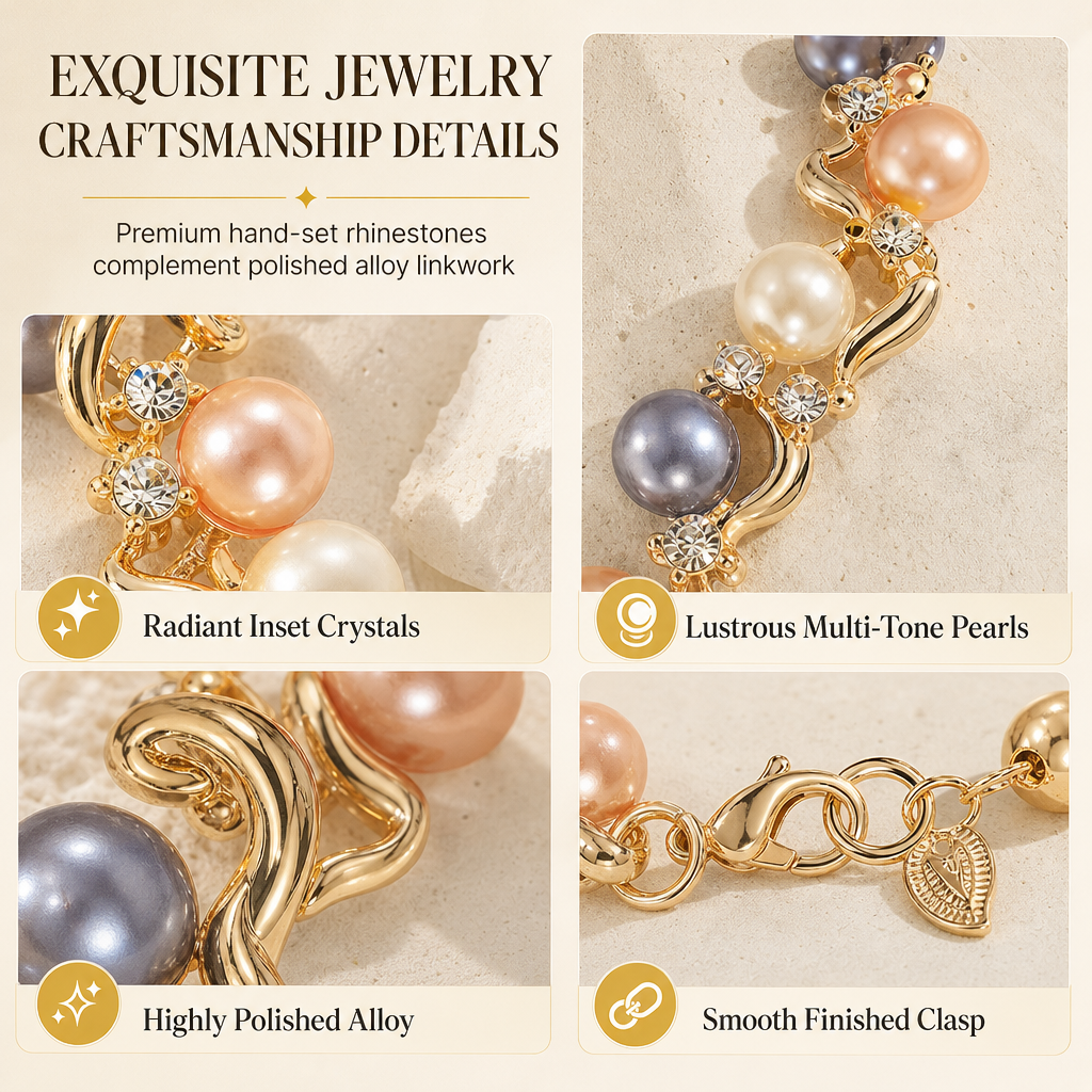 🌸 LIMITED-TIME 50% OFF! ✨ Vintage Floral Jewelry Set – Pearl Crystal Accent, Elegant, Long-Lasting Shine 💫