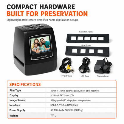 📢📢 50% OFF📸Portable 35mm Film & Slide Scanner – 2.36" LCD Screen for Easy Photo Digitizing