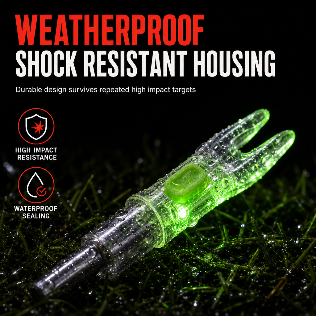 Automatic LED Lighted Arrow Nock for 6.2mm Inner Diameter Arrow Shafts